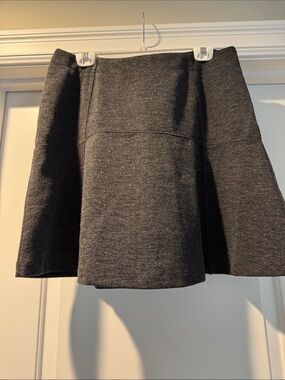 LOFT Charcoal Gray A-Line Skirt